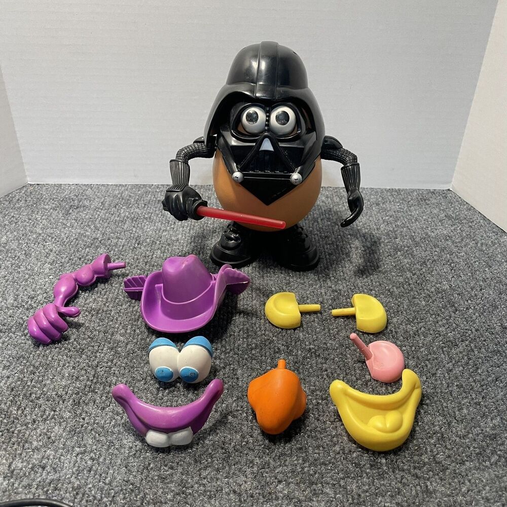 Vintage Star Wars Darth Vader Mr. Potato Head Playskool 1985 Toy Extra Parts Com
